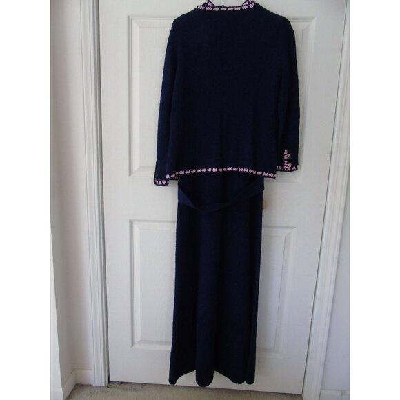 Vintage 1970's Maxi Suit St. John Knits Saks Fifth Avenue Navy & Pink 3 Piece Si - Picture 4 of 10
